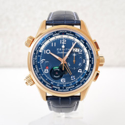 Швейцарський годинник Zenith El Primero DoublematicPilot Doublematic Limited Edition of 10  Alarm Chronograph World Time 18K RG 45
