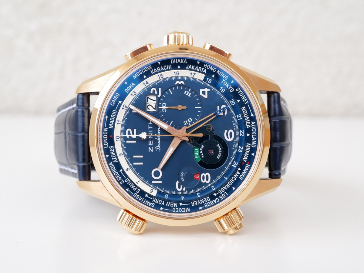 Годинник Zenith El Primero DoublematicPilot Doublematic Limited Edition of 10  Alarm Chronograph World Time 18K RG 45
