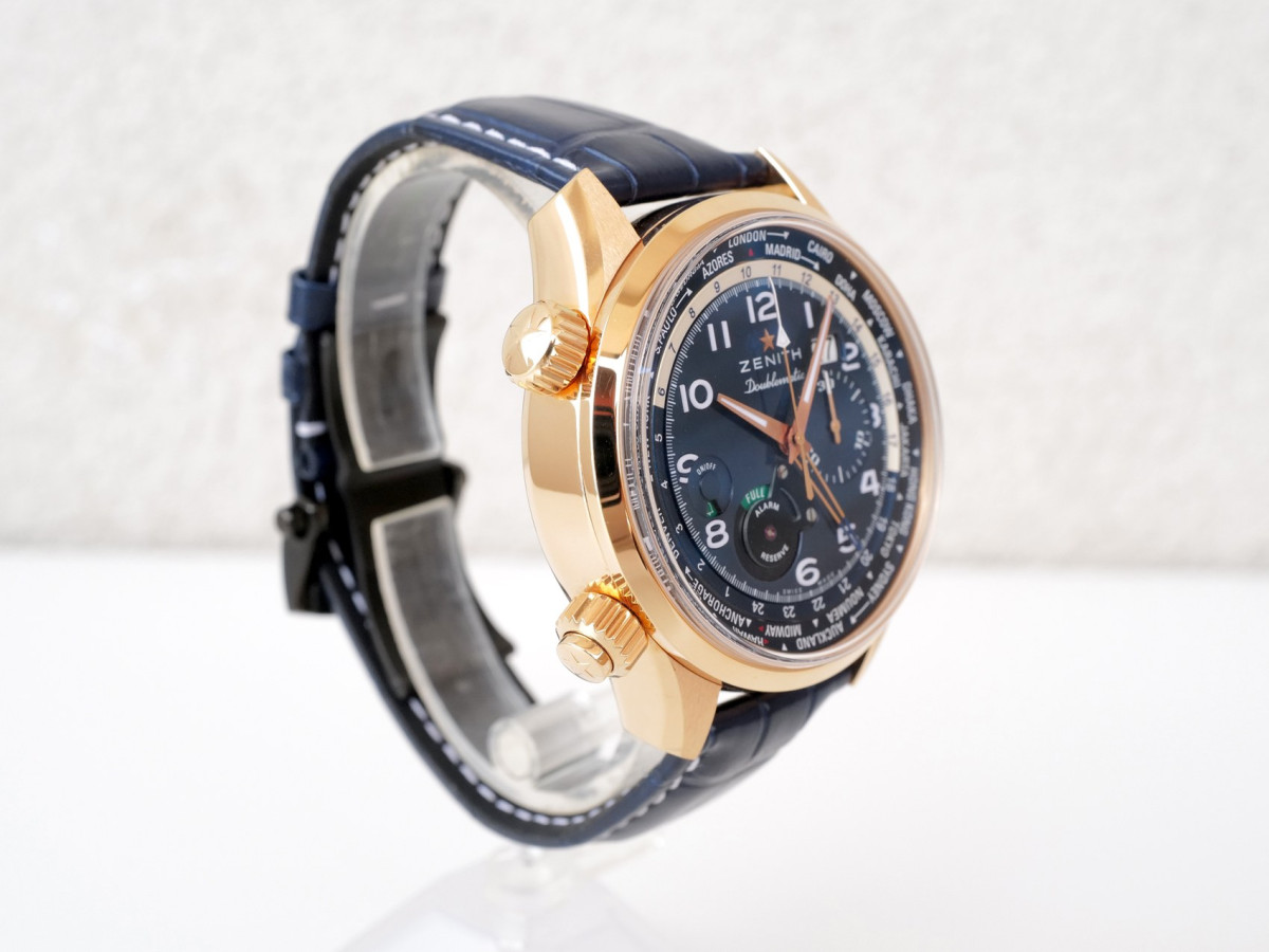 Годинник Zenith El Primero DoublematicPilot Doublematic Limited Edition of 10  Alarm Chronograph World Time 18K RG 45[6]