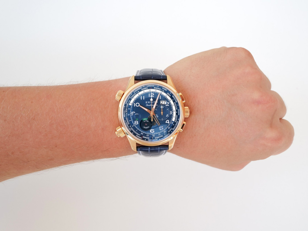 Годинник Zenith El Primero DoublematicPilot Doublematic Limited Edition of 10  Alarm Chronograph World Time 18K RG 45[4]