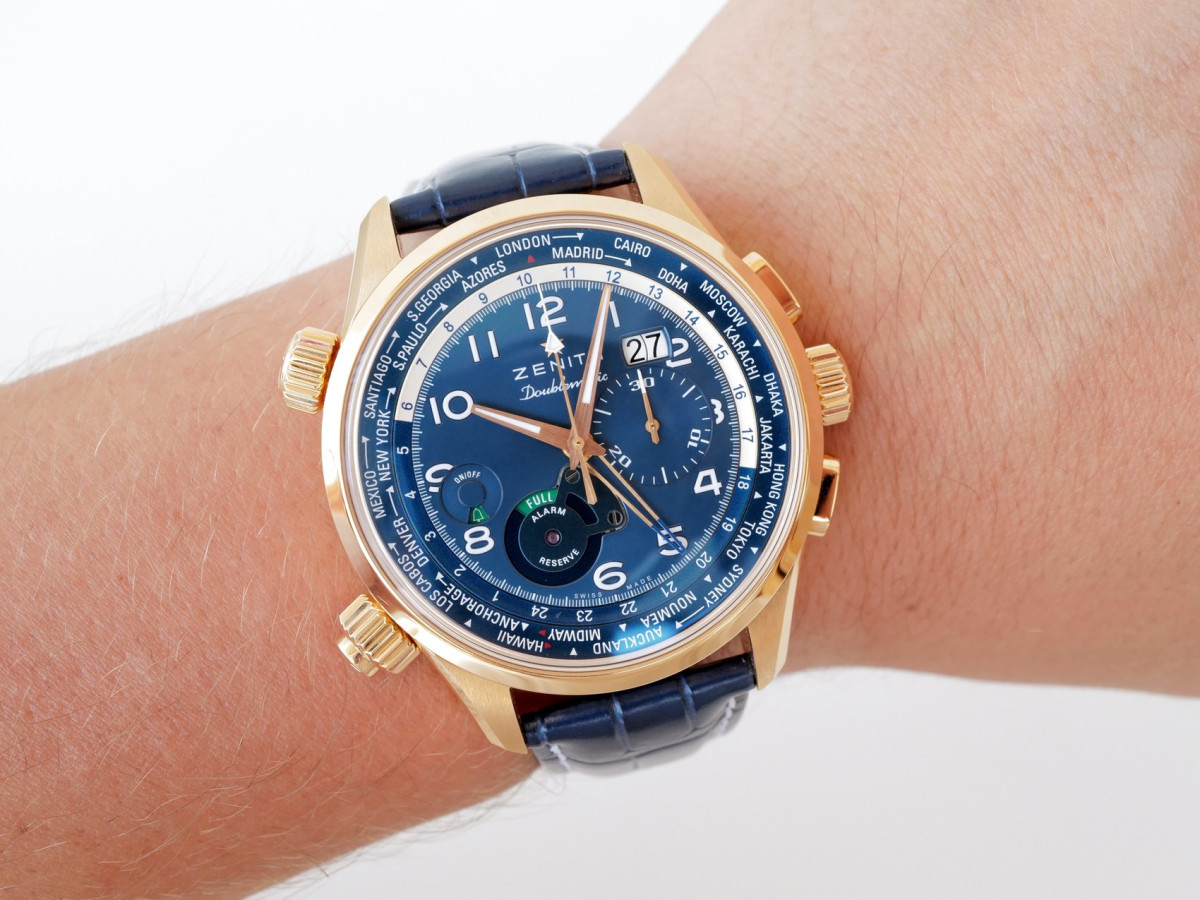 Годинник Zenith El Primero DoublematicPilot Doublematic Limited Edition of 10  Alarm Chronograph World Time 18K RG 45[5]