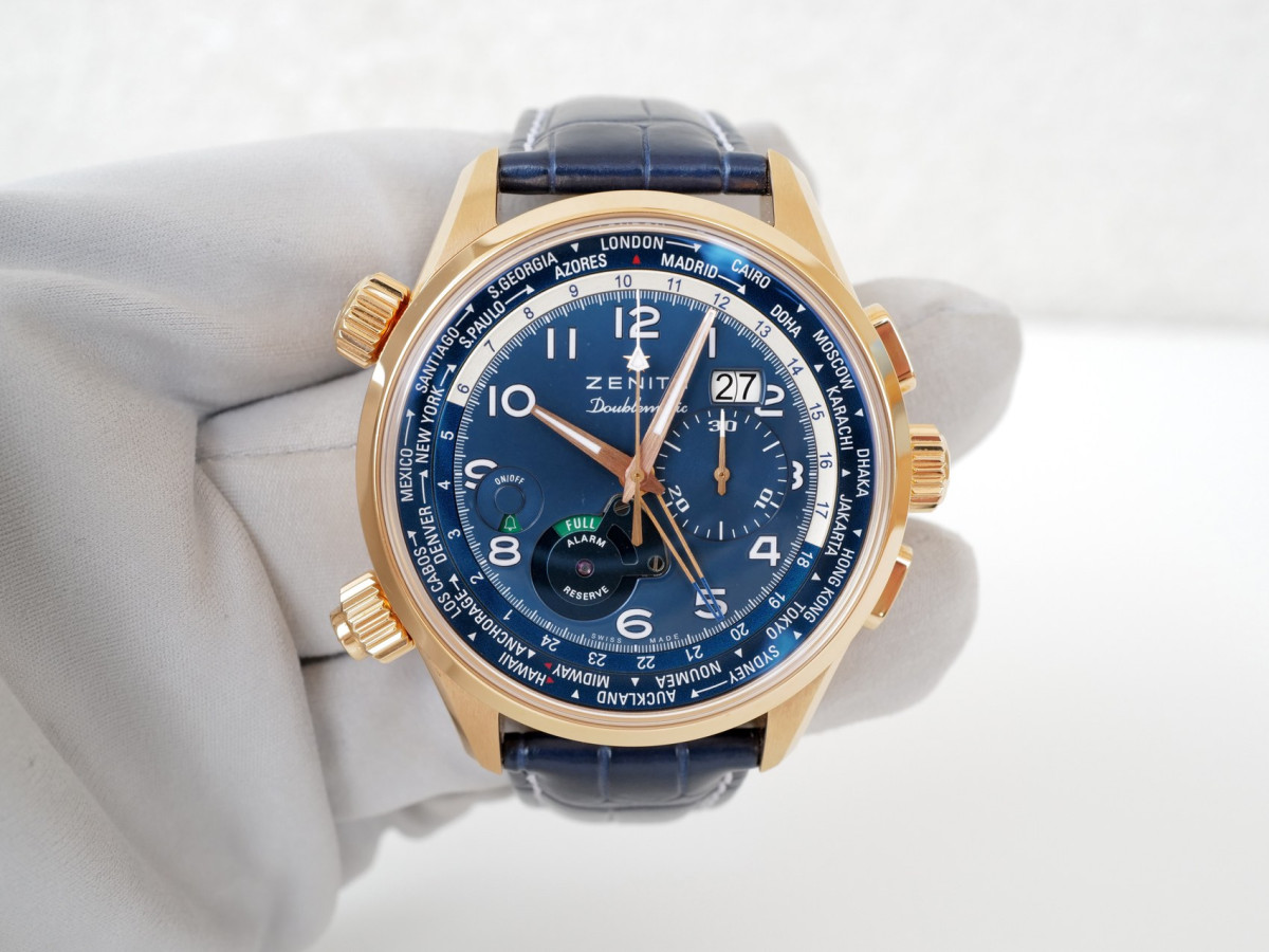 Годинник Zenith El Primero DoublematicPilot Doublematic Limited Edition of 10  Alarm Chronograph World Time 18K RG 45[8]