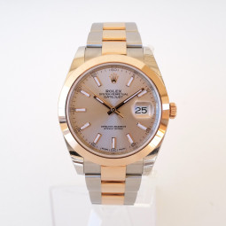 Швейцарський годинник Rolex Datejust 41 mm Oyster Steel 18K Rose Gold Sundust Dial