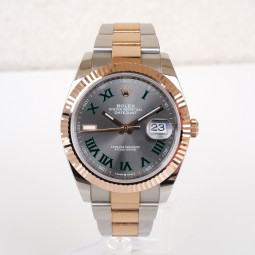 Швейцарський годинник Rolex Datejust 41mm 18K Rose Gold Wimbledon Dial