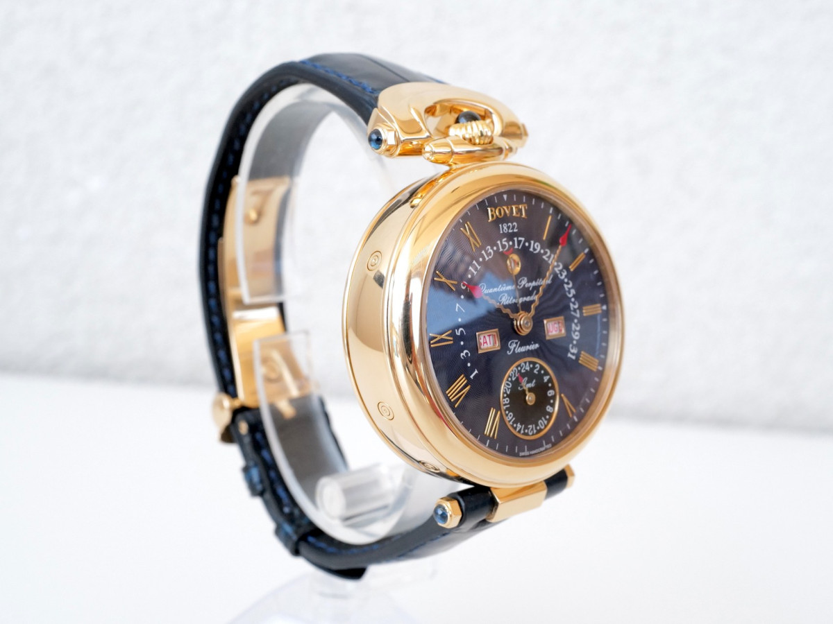 Bovet Amadeo Fleurier Perpetual Calendar Retrograde GMT 18K Rose Gold Blue Dial 42mm watch[6]