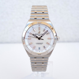 Breitling Chronomat Mother Of Pearl Diamond Dial 36 NEW Swiss watch