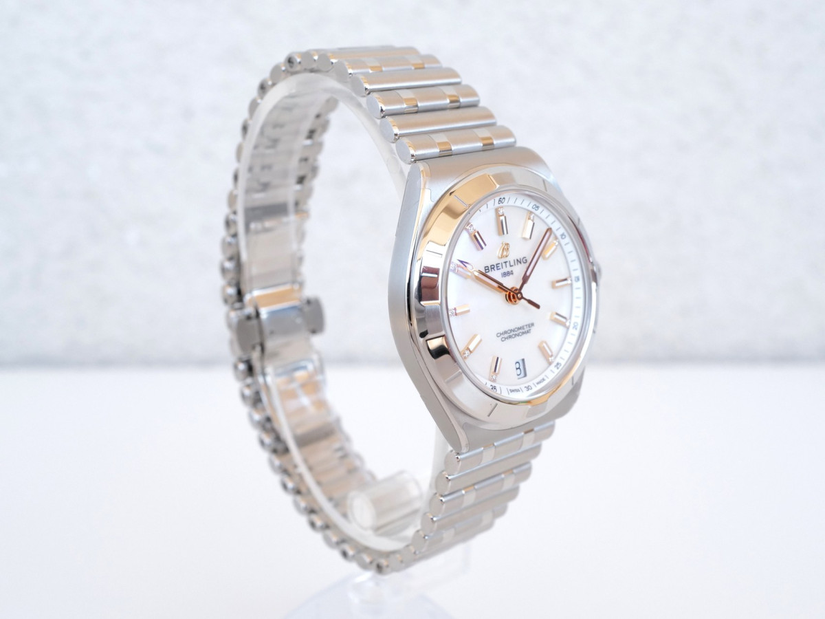 Breitling Chronomat Mother Of Pearl Diamond Dial 36 NEW watch[6]