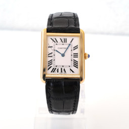 Швейцарские часы Cartier Tank Solo 18K Yellow Gold Steel Quartz W1018855