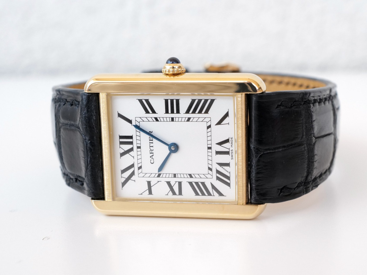 Часы Cartier Tank Solo 18K Yellow Gold Steel Quartz W1018855
