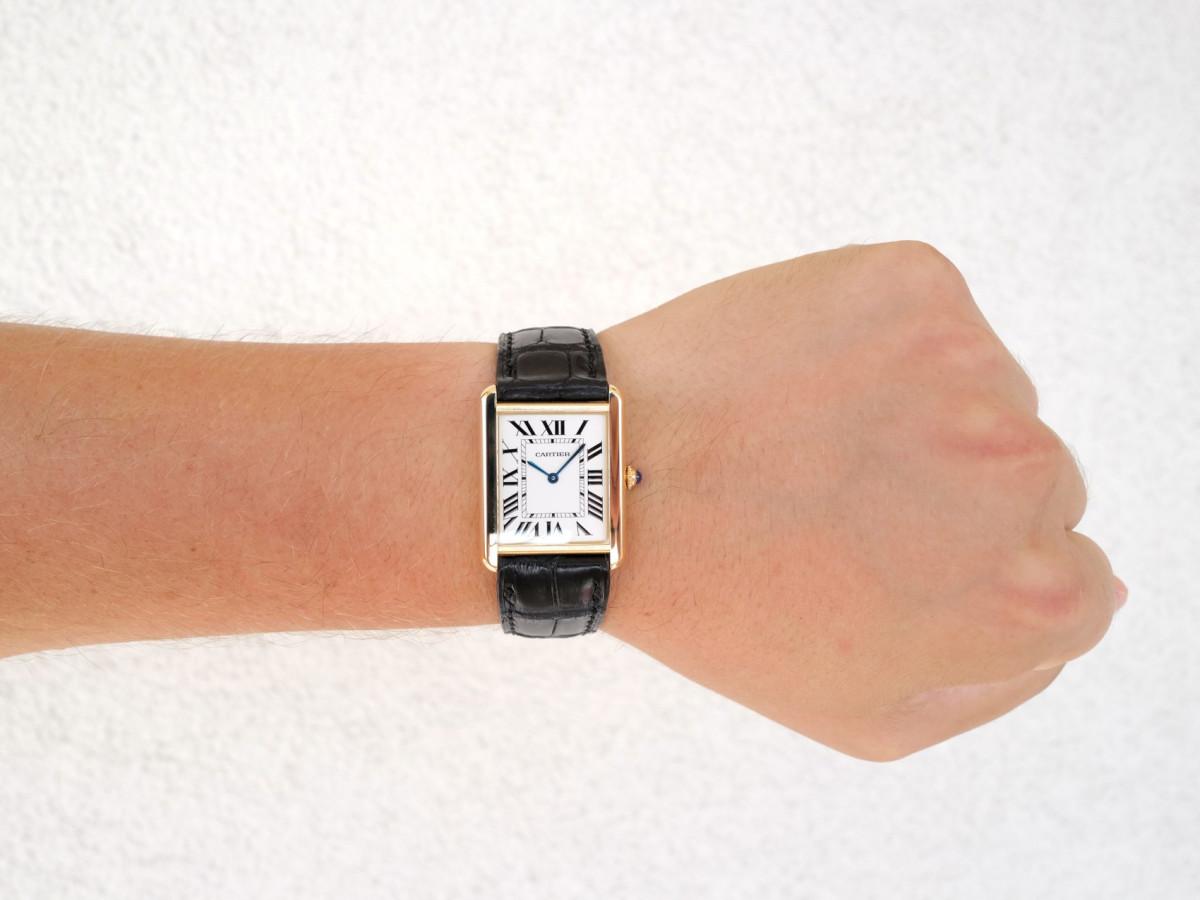 Часы Cartier Tank Solo 18K Yellow Gold Steel Quartz W1018855[5]