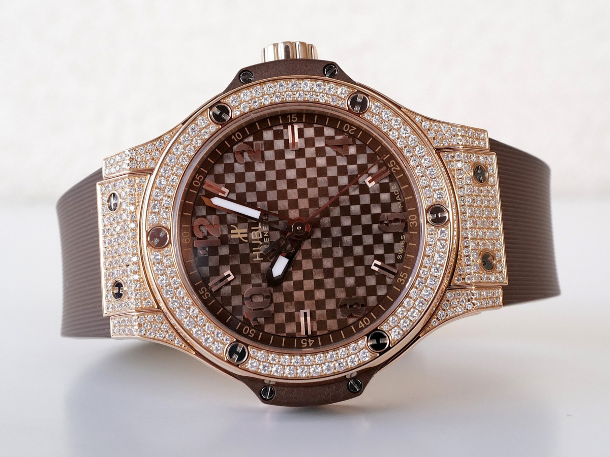 Hublot Big Bang Cappuccino Diamonds Pave 18K Rose Gold 38 watch
