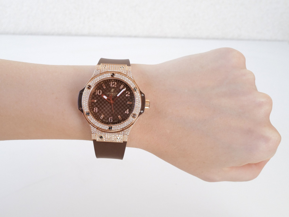 Hublot Big Bang Cappuccino Diamonds Pave 18K Rose Gold 38 watch[4]