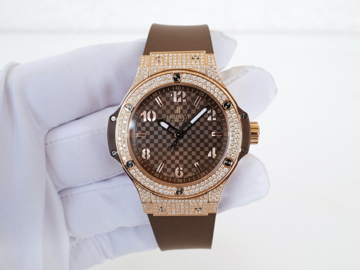 Hublot Big Bang Cappuccino Diamonds Pave 18K Rose Gold 38 watch[8]