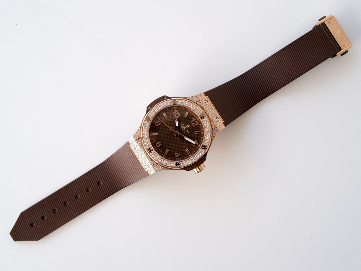 Hublot Big Bang Cappuccino Diamonds Pave 18K Rose Gold 38 watch[9]