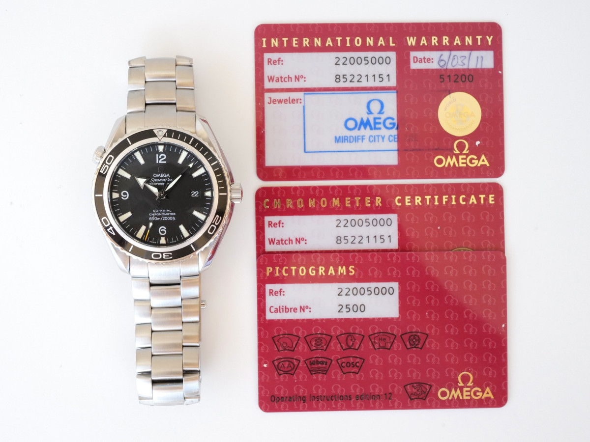 Годинник Omega Seamaster Planet Ocean Co-Axial Black Dial 46[9]