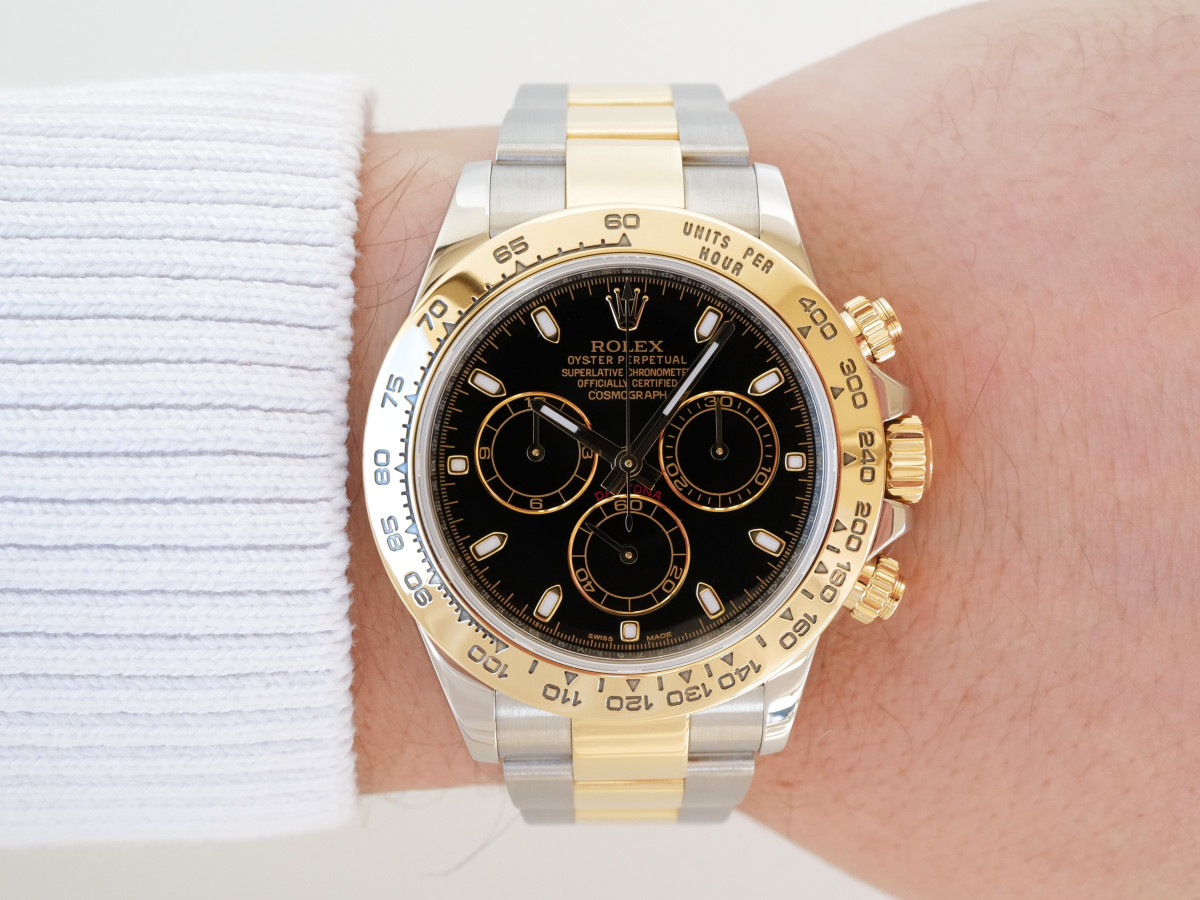 Rolex Cosmograph Daytona 18K Yellow Gold Steel Black Dial 40 (2022) watch[5]