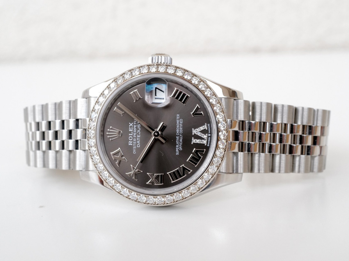 Годинник Rolex Datejust 31 Jubilee Grey Roman Diamond Dial Bezel (2024)