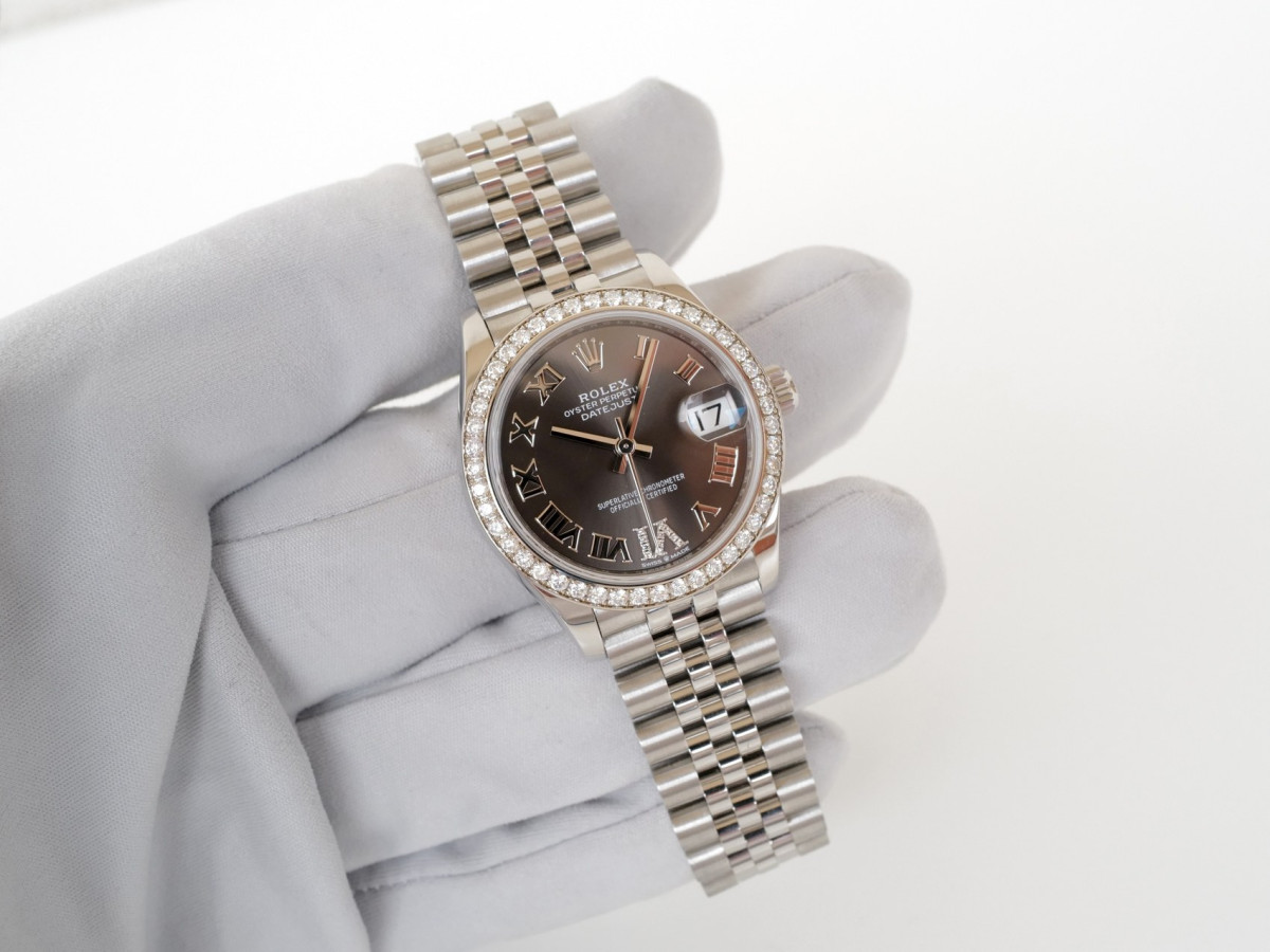 Годинник Rolex Datejust 31 Jubilee Grey Roman Diamond Dial Bezel (2024)[8]
