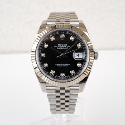 Швейцарський годинник Rolex Datejust 41mm Jubilee Black Diamond Dial (2025)