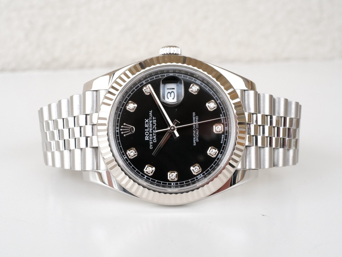 Годинник Rolex Datejust 41mm Jubilee Black Diamond Dial (2025)