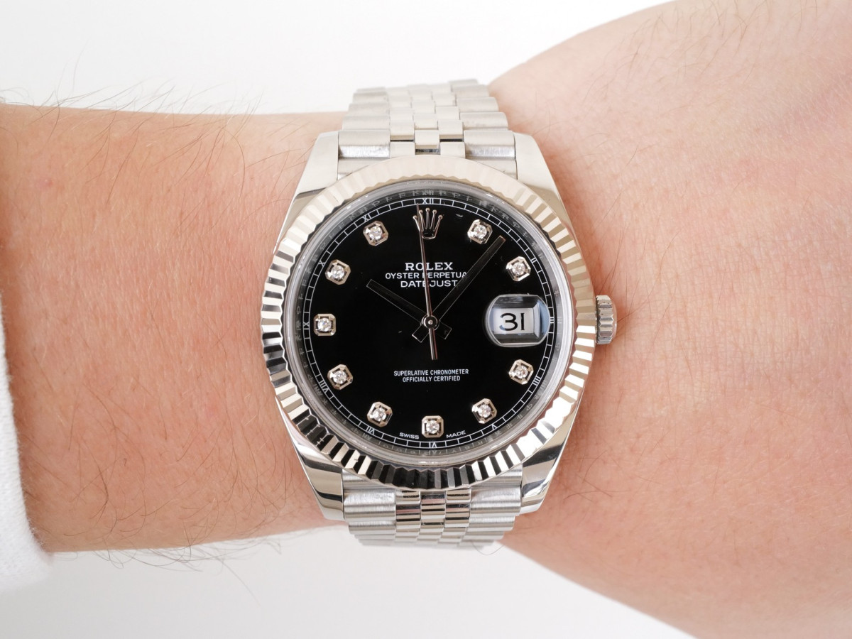Годинник Rolex Datejust 41mm Jubilee Black Diamond Dial (2025)[5]