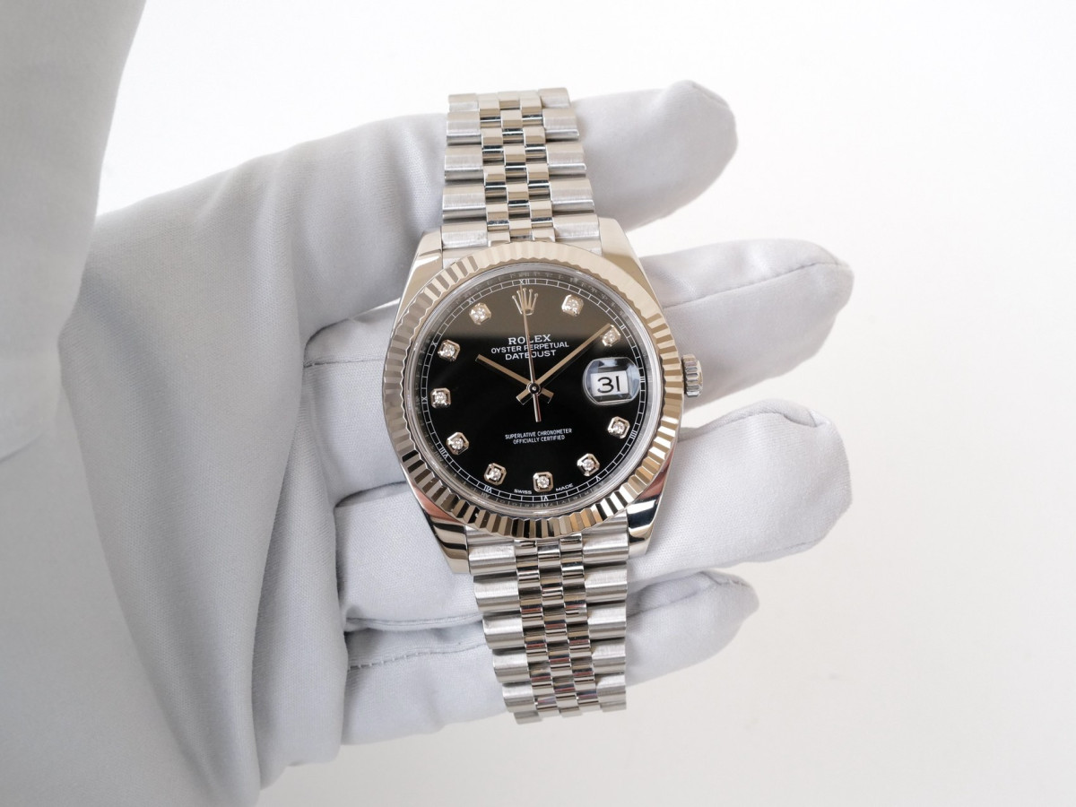 Годинник Rolex Datejust 41mm Jubilee Black Diamond Dial (2025)[8]