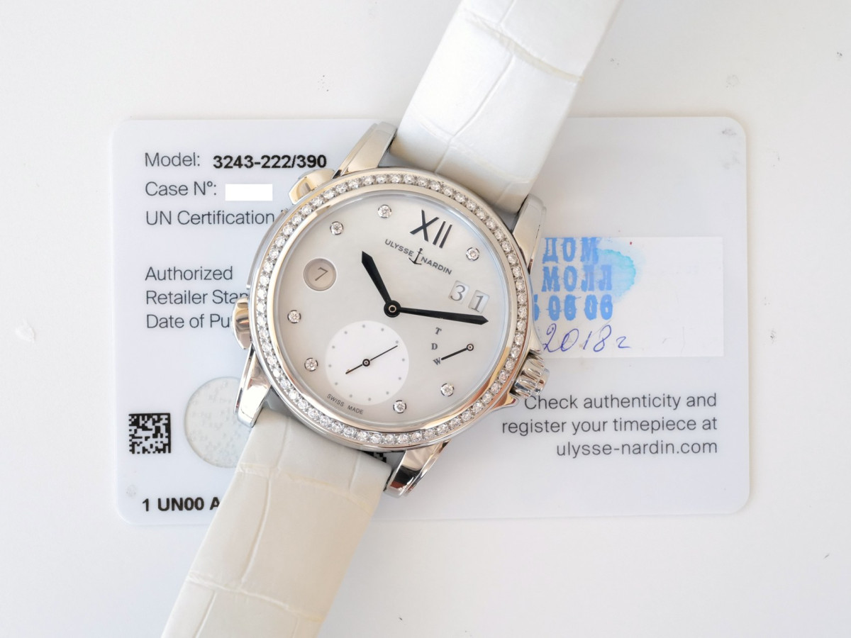 Ulysse Nardin Dual Time MOP Diamond Dial Bezel 37 watch[9]