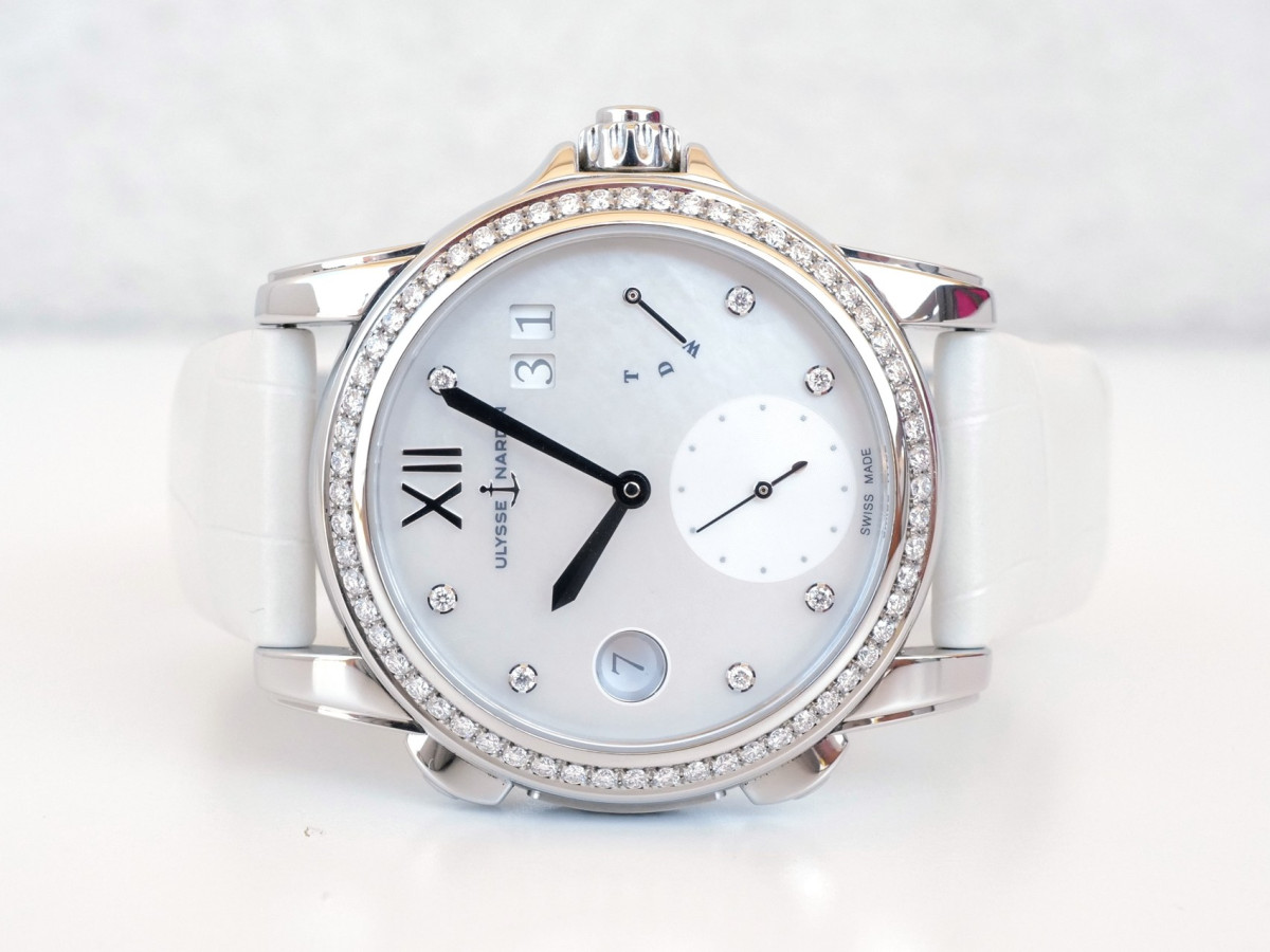 Ulysse Nardin Dual Time MOP Diamond Dial Bezel 37 watch