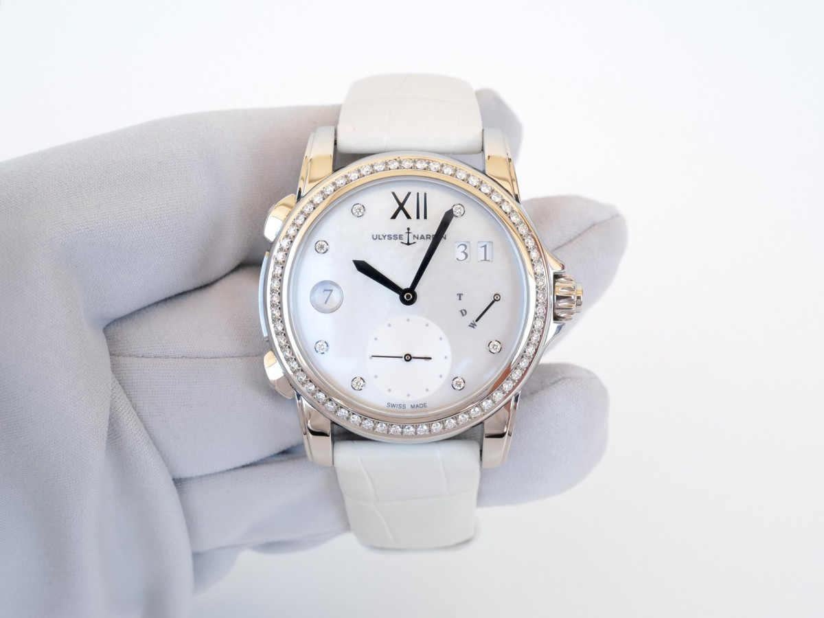 Ulysse Nardin Dual Time MOP Diamond Dial Bezel 37 watch[8]