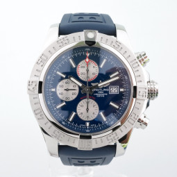Швейцарские часы Breitling Super Avenger II Chronograph Blue Dial 48mm