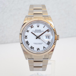 Швейцарський годинник Rolex Datejust 36mm Oyster White Roman Dial NEW
