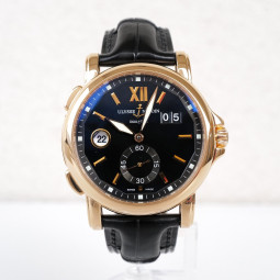 Швейцарские часы Ulysse Nardin GMT Big Date 18K Rose Gold Black Dial 42mm