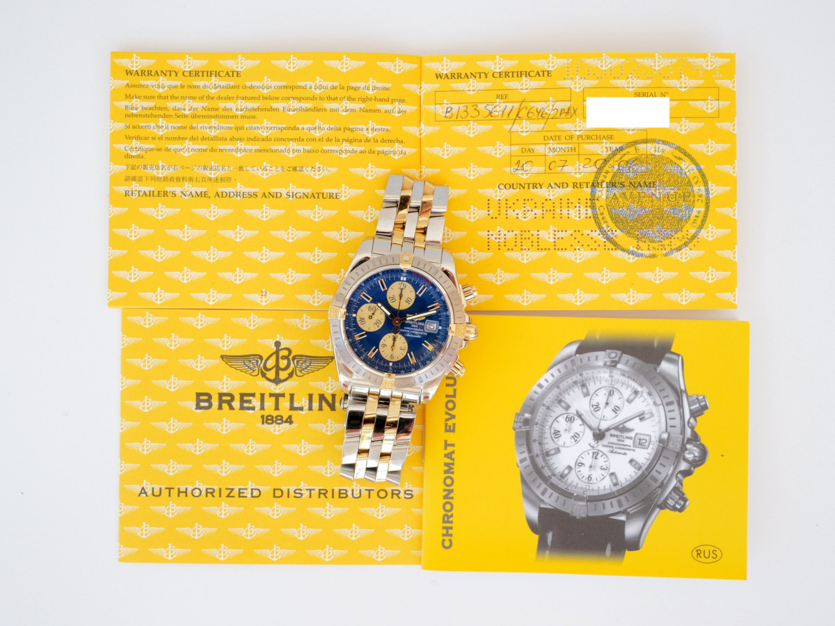Часы Breitling Chronomat Evolution Blue Dial 44[9]