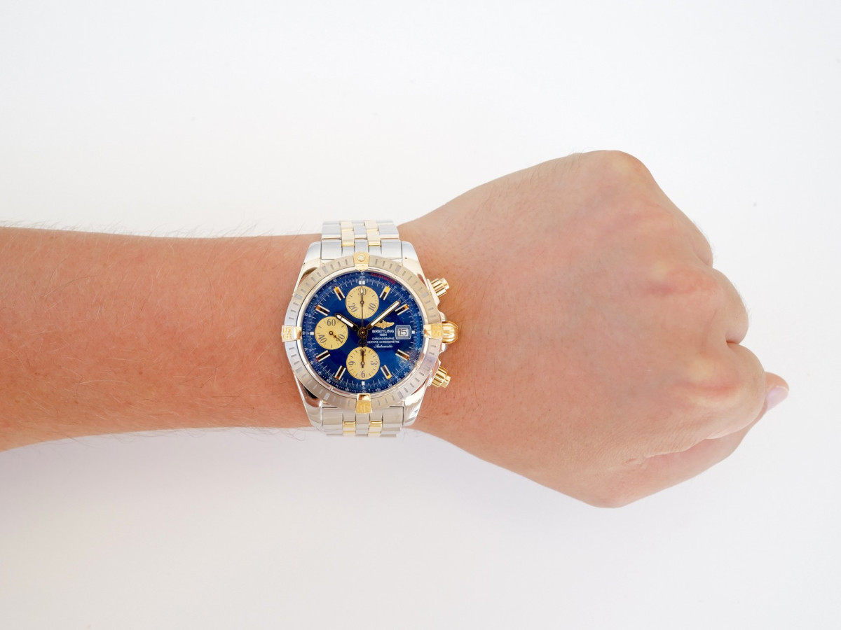 Часы Breitling Chronomat Evolution Blue Dial 44[4]