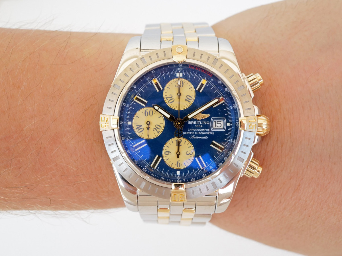 Часы Breitling Chronomat Evolution Blue Dial 44[5]