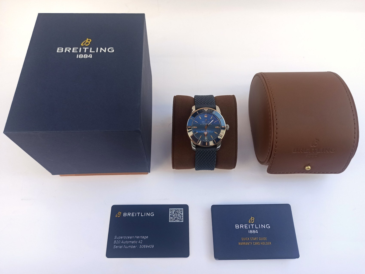 Часы Breitling Superocean Heritage B20 Automatic 42 Rose Gold Bezel NEW[9]