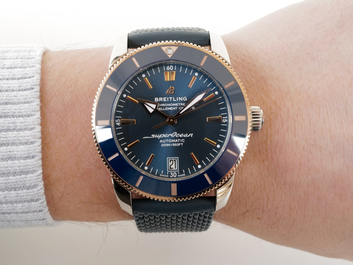 Часы Breitling Superocean Heritage B20 Automatic 42 Rose Gold Bezel NEW[5]