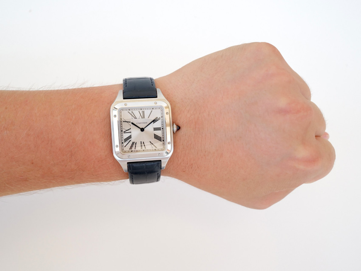 Часы Cartier Santos Dumont XL Silver Dial Manual Wind[4]