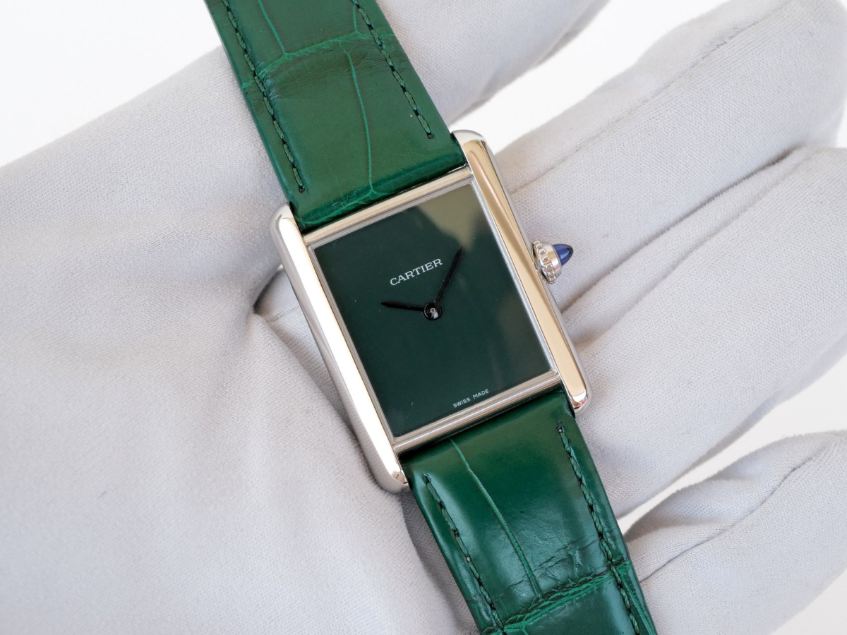 Часы Cartier Tank Must De Cartier Green Dial[9]