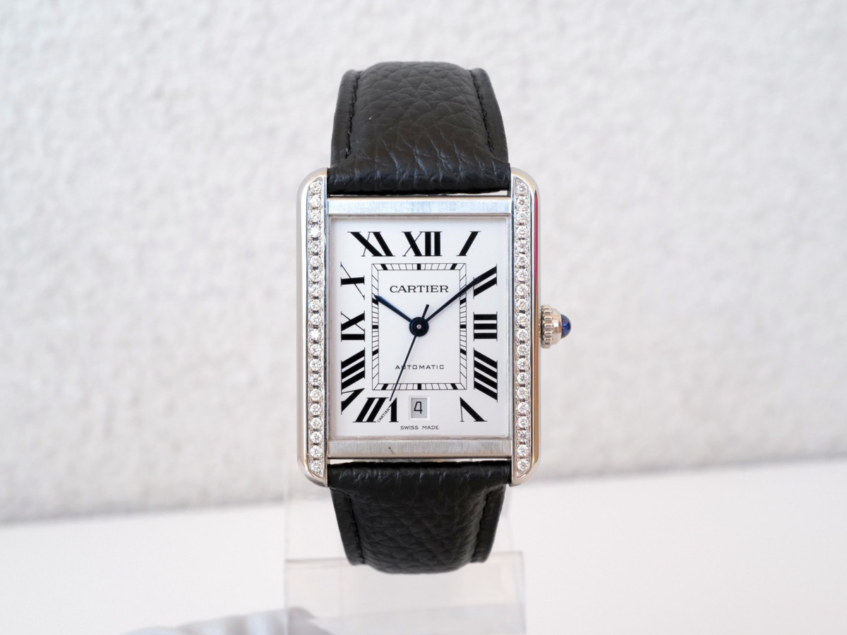 Купить часы Cartier Tank Solo XL White Dial Diamond Bezel Automatic