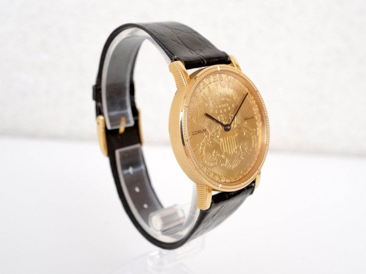 Часы Corum Coin Watch Twenty Dollar Heritage Liberty Double Eagle 22K Yellow Gold 35[6]