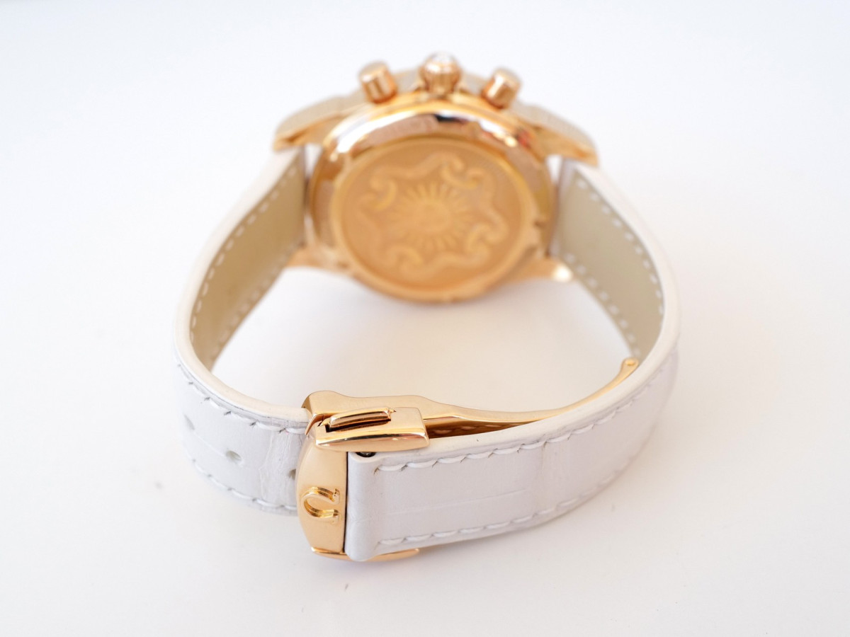 Часы Omega De Ville Co-Axial Chronograph MOP Dial Diamonds 18K Rose Gold 35[2]