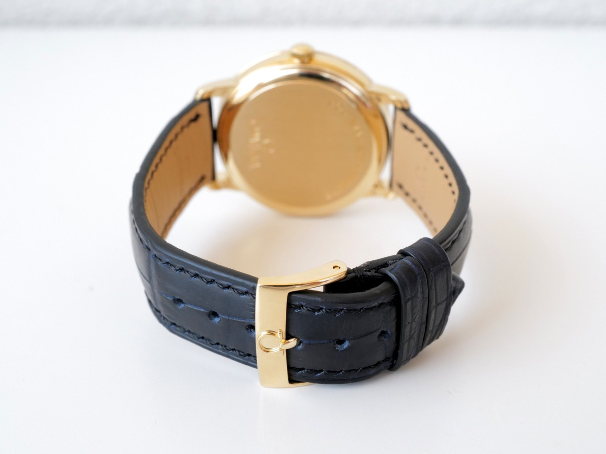 Часы Omega De Ville Prestige 18K Yellow Gold Blue Dial 39[2]