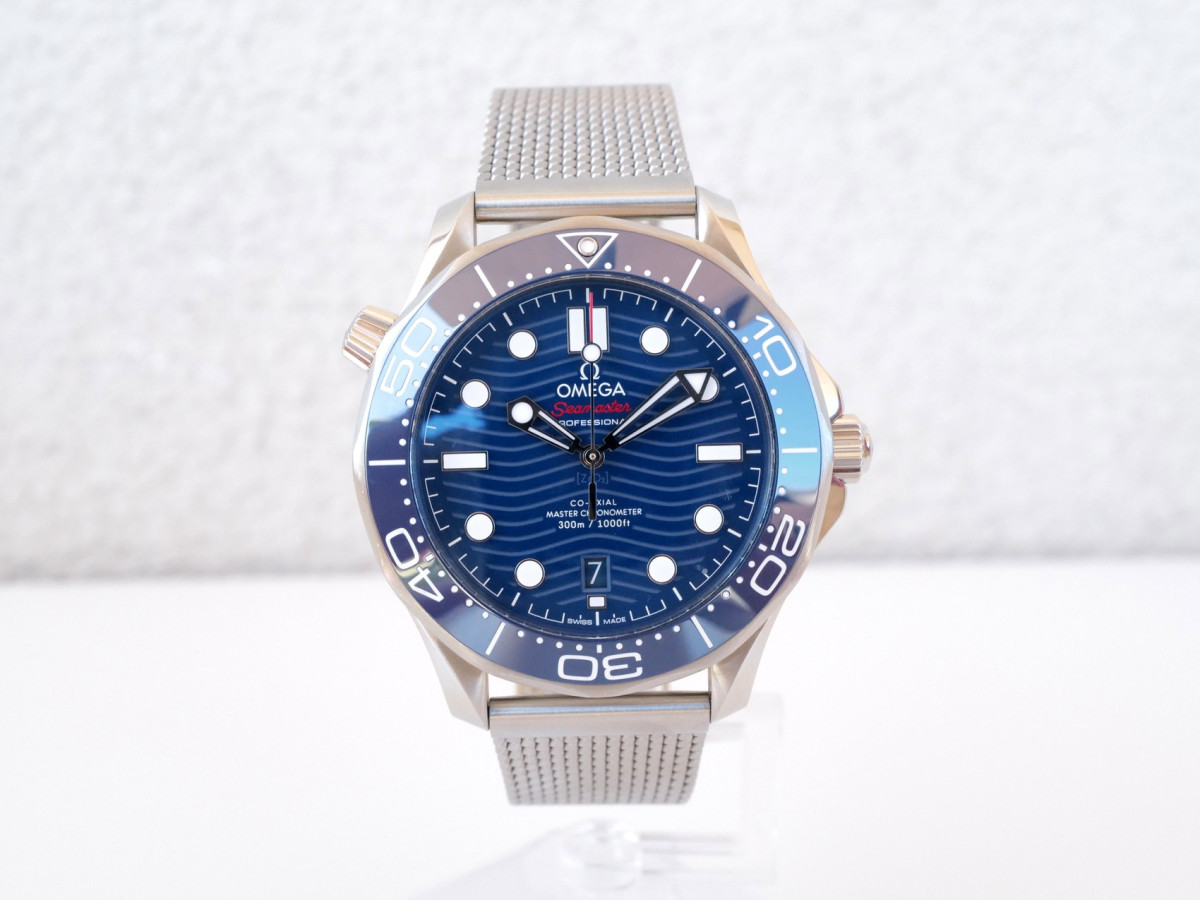 Купить часы Omega Seamaster Diver 300m Co-Axial Chronometer Blue Dial 42mm