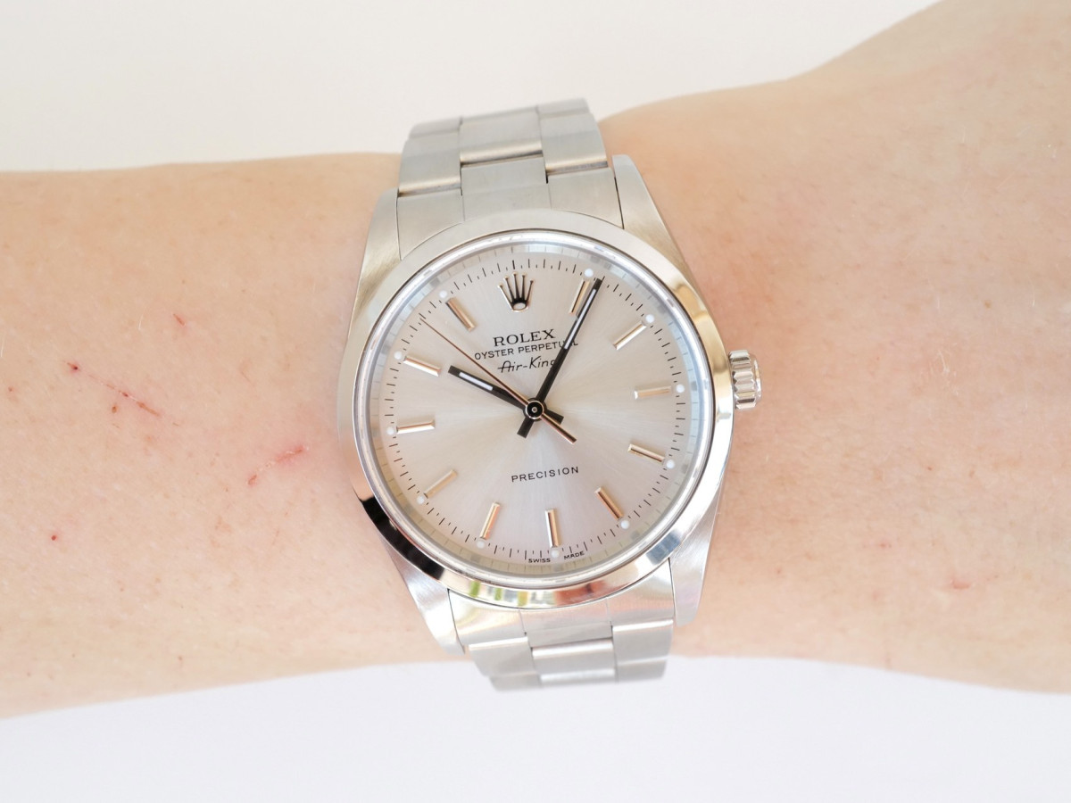 Годинник Rolex Air King 34 Silver Dial Steel Automatic[5]