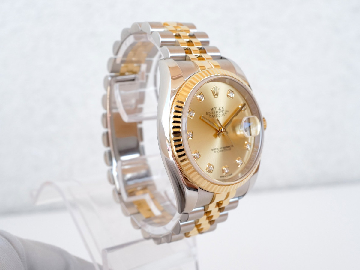 Годинник Rolex Datejust 36 Jubilee Steel 18K Yellow Gold Champagne Diamond Dial[6]