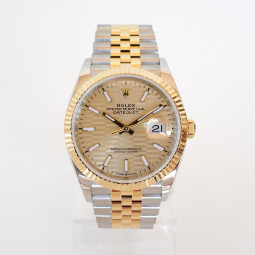 Швейцарський годинник Rolex Datejust 36 Jubilee Steel 18K Yellow Gold Champagne Motif Dial