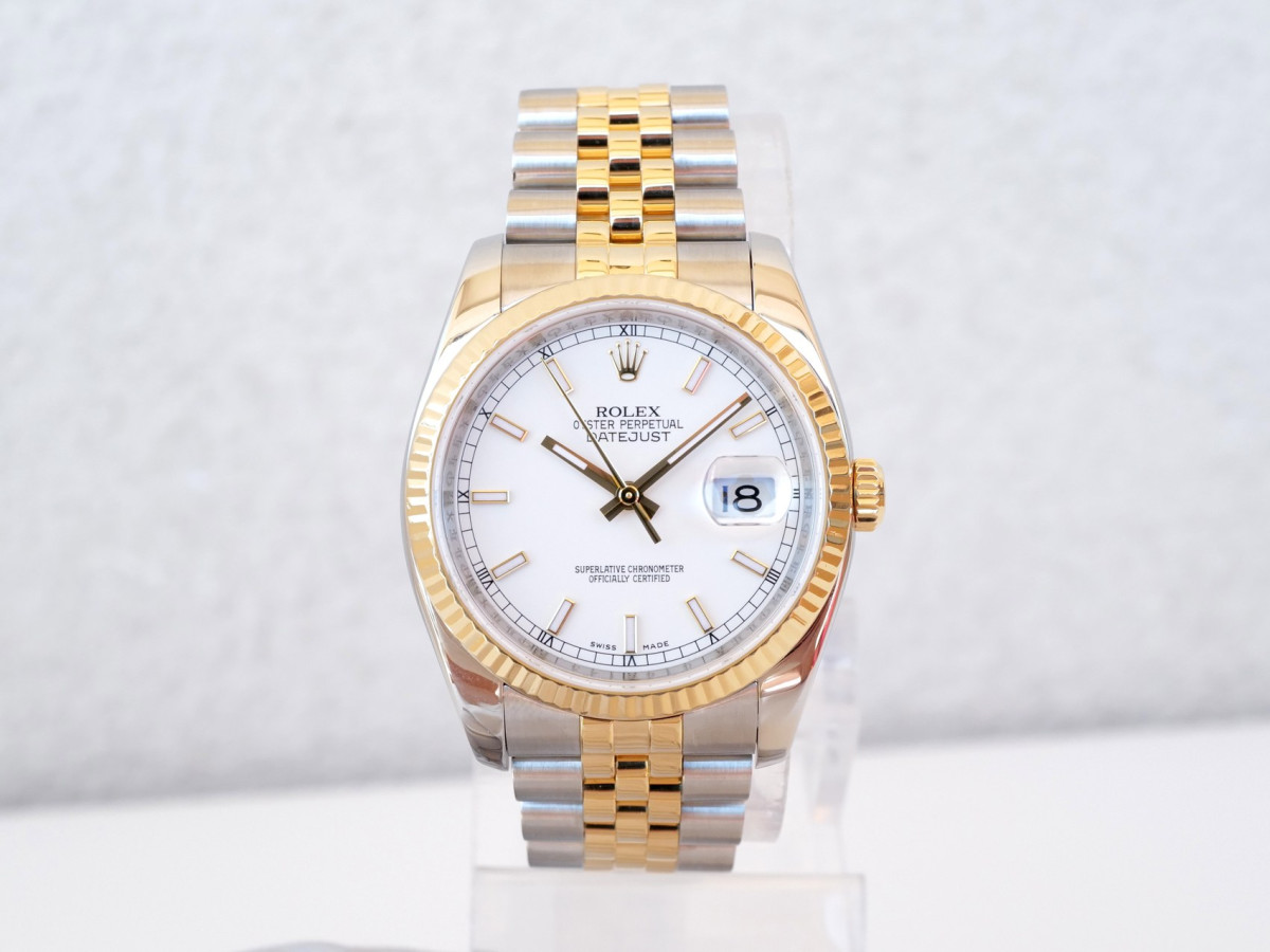 Купить часы Rolex Datejust 36 Jubilee Steel 18K Yellow Gold White Dial