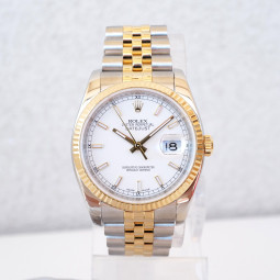 Швейцарские часы Rolex Datejust 36 Jubilee Steel 18K Yellow Gold White Dial