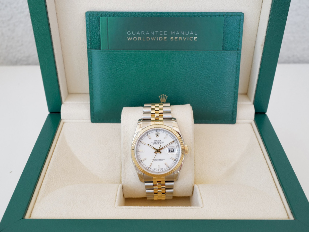 Часы Rolex Datejust 36 Jubilee Steel 18K Yellow Gold White Dial[9]